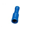 Terminal cilindrico ø4 mm hembra aislado, bolsa 100 uds