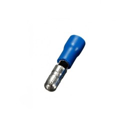 Terminal bala 4 mm macho pre aislado bolsa 100 uds