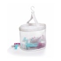 Cesto plegable con 20 pinzas, 20 x 20 x 19 cm