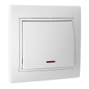 Pulsador luz luminoso 10a 250v serie europa solera erp04ilu