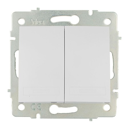 Doble conmutador/interruptor 10ax 250v serie europa solera erp12qc