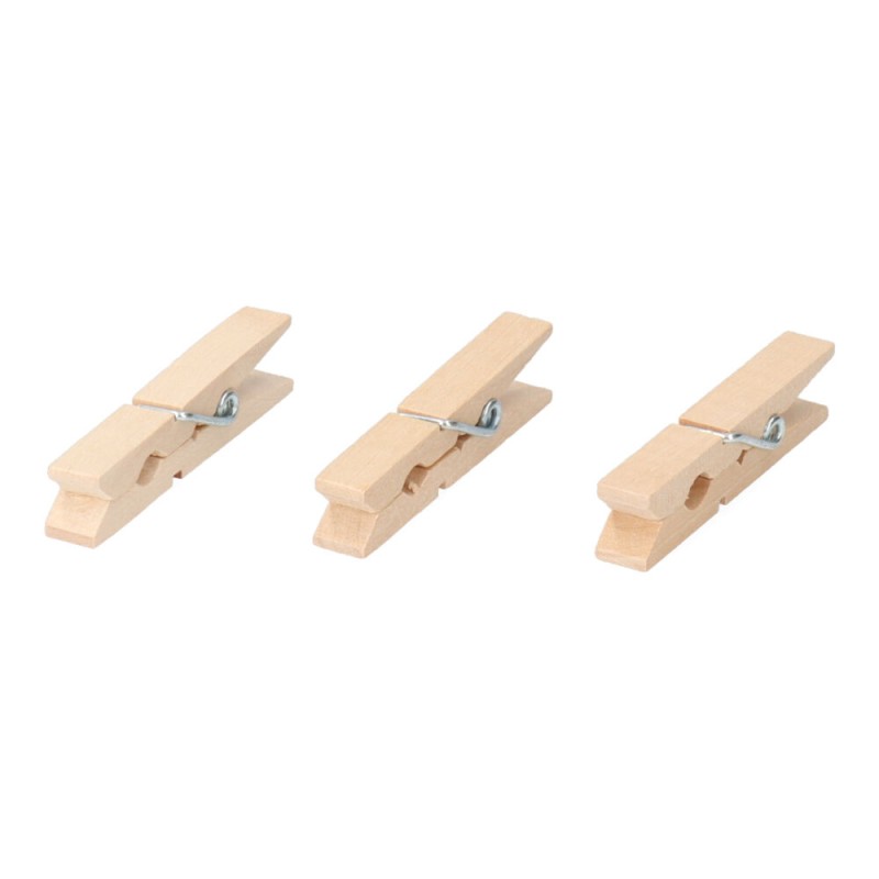 24 pinzas de madera 7 cm