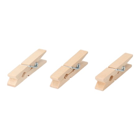 24 pinzas de madera 7 cm