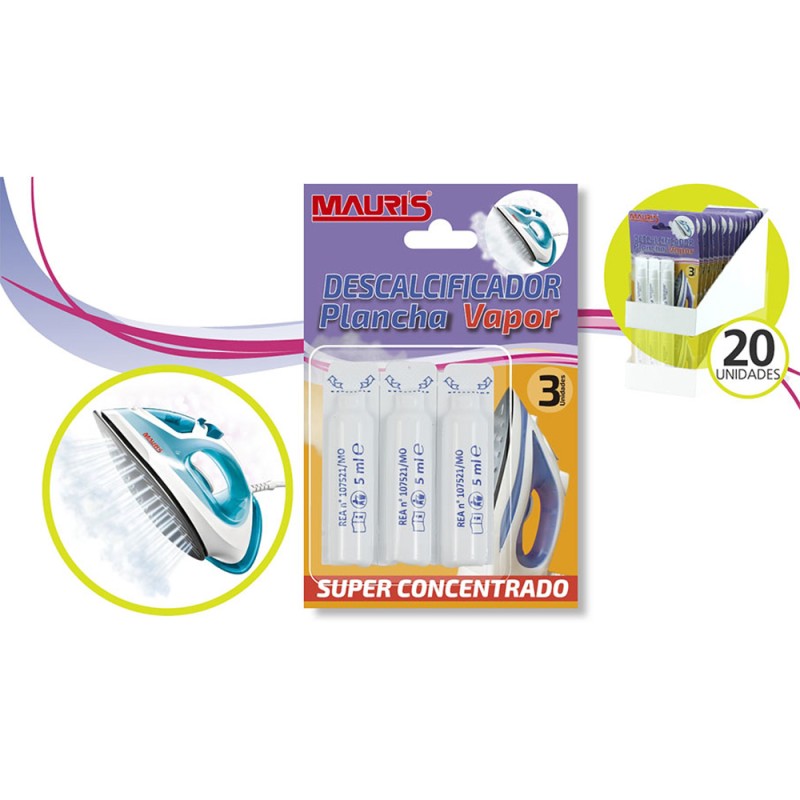 Descalcificador plancha vapor, blister 3 uds