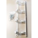 Tendedero de pared basic c/4 poleas blanco 47 x 5 x 5 cm