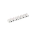Regleta de conexion de 10 mm , 12 conectores, homologada, blanca