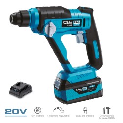 Kit martillo percutor compacto 20 v, batería y cargador