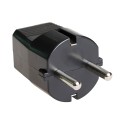 Clavija tipo f 16 a 250v t/tl 4,8mm negra. solera 6428n.