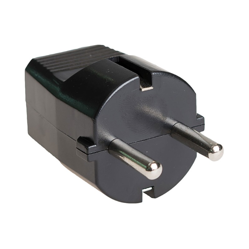 Clavija tipo f 16 a 250v t/tl 4,8mm negra. solera 6428n.