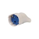 Base tipo f 4,8 mm 16 a 250 v t/tl con anilla para fácil extracción, blanca