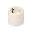 Base de superficie t/tl tipo f 10/16 a 250 v redonda blanca, envasada
