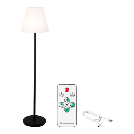 Lámpara de pie para exterior y interior recargable con mando a distancia color blanco y negro 150 cm