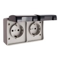 Base doble t/tl estanca 16 a 250 v ip44