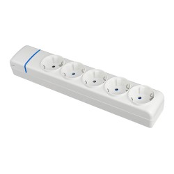 Base múltiple de 5 tomas 2p+t, 16 a 250 v