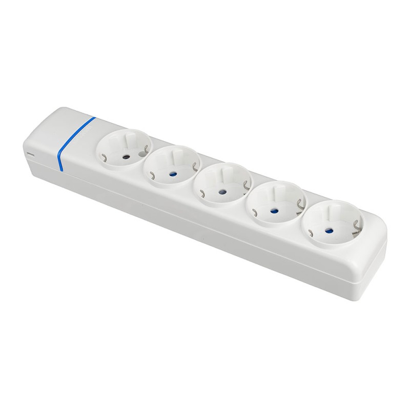 Base múltiple de 5 tomas 2p+t, 16 a 250 v