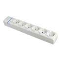 Base múltiple de 6 tomas 2p+t, 16 a 250 v