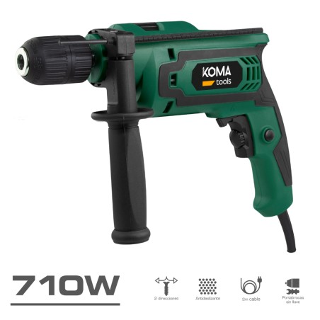 Taladro percutor 710 w, 295 x 65 x 210 mm
