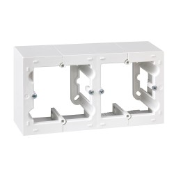 Caja de superficie doble blanco