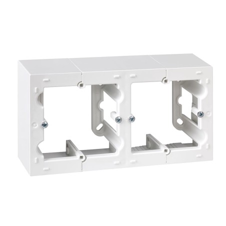 Caja de superficie doble blanco