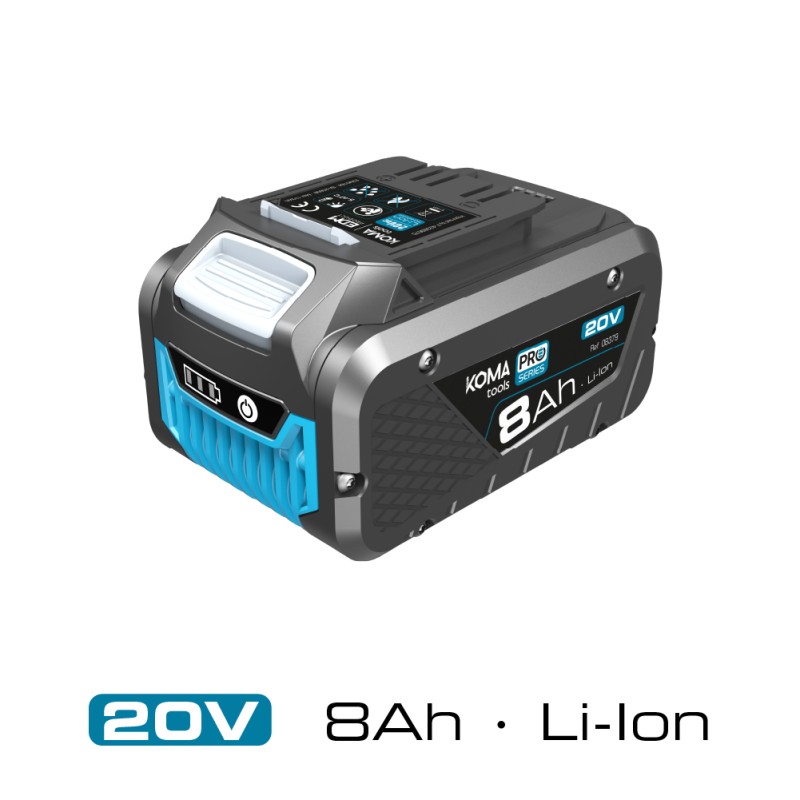 Bateria li-ion 20 v 8.0 ah 12,5 x 8 x 7 cm