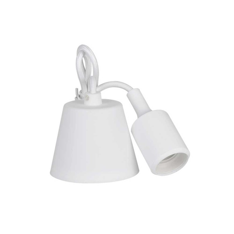 Lámpara colgante de silicona e27 60 w color blanco