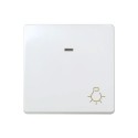 Pulsador ancho luminoso serie 27 blanco