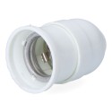 Portalámparas baquelita interior cerámico e27, 4 a 230 v, blanco, ø43 x 60 mm (retractilado)
