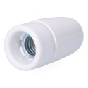Portalámparas cerámico vintage e14, 60 w 250 v, blanco, ø35 x 60 mm (retractilado)