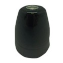 Portalámparas cerámico vintage e27, 100 w 250 v, negro, ø47 x 59 mm (retractilado)