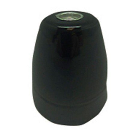 Portalámparas cerámico vintage e27, 100 w 250 v, negro, ø47 x 59 mm (retractilado)