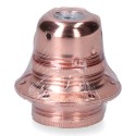 Portalámparas e27 metálico, 100 w 250 v, rosado, ø60 x 40 mm (retractilado)