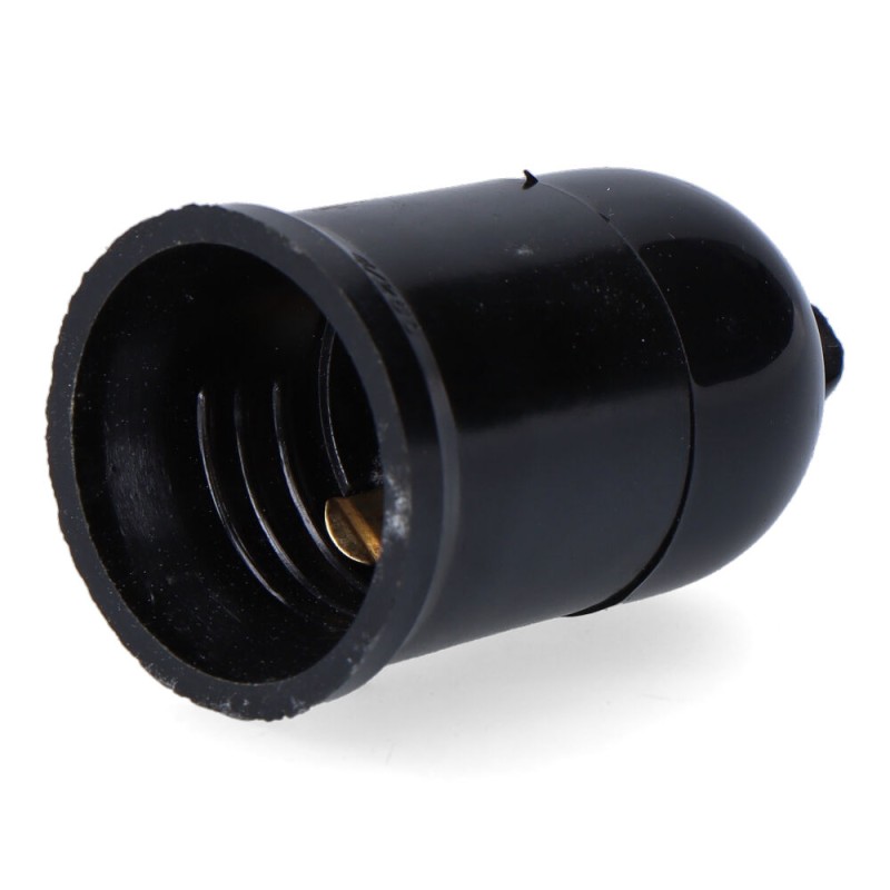Portalámparas obra con colgante e27, 4 a 250 v, negro, ø35 x 60 mm (retractilado)