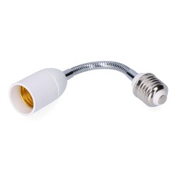 Alargador e27-e27 20 cm, 2 a 230 v, blanco (retractilado)