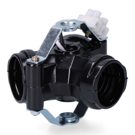 Portalámparas múltiple, 3 portalámparas e27, m10, 4 a 250 v, negro. (retractilado)