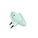 Clavija triple 2p 10 a 250 v lateral blanca (retractilado)