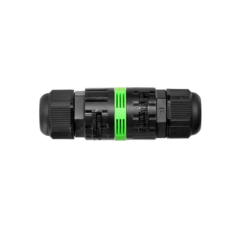 Conector estanco ip68 lineal 2 polos + tierra