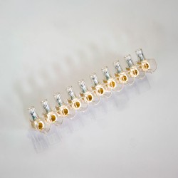 Regleta ciega transparente 10 polos 2,5 mm