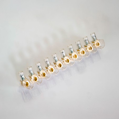 Regleta ciega transparente 10 polos 6 mm