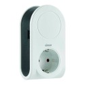 Adaptador 3 conectores usb + 1 usb a + 1 toma schuko 16a 250 v~ blanco