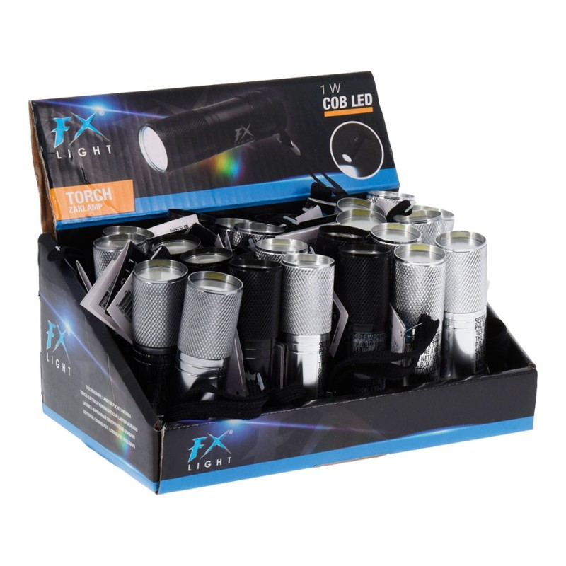 Linterna led mini de aluminio, 3 x aaa (no incluidas), colores surtidos, ø25 x 85 mm