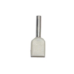 Puntera aislada 00,50 mm, doble, blanca, 100 uds