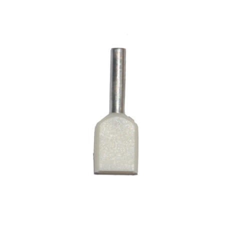 Puntera aislada 00,50 mm, doble, blanca, 100 uds