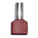Puntera aislada 01,00 mm, doble, roja, 100 uds