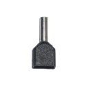 Puntera aislada 01,50 mm, doble, negra, 100 uds