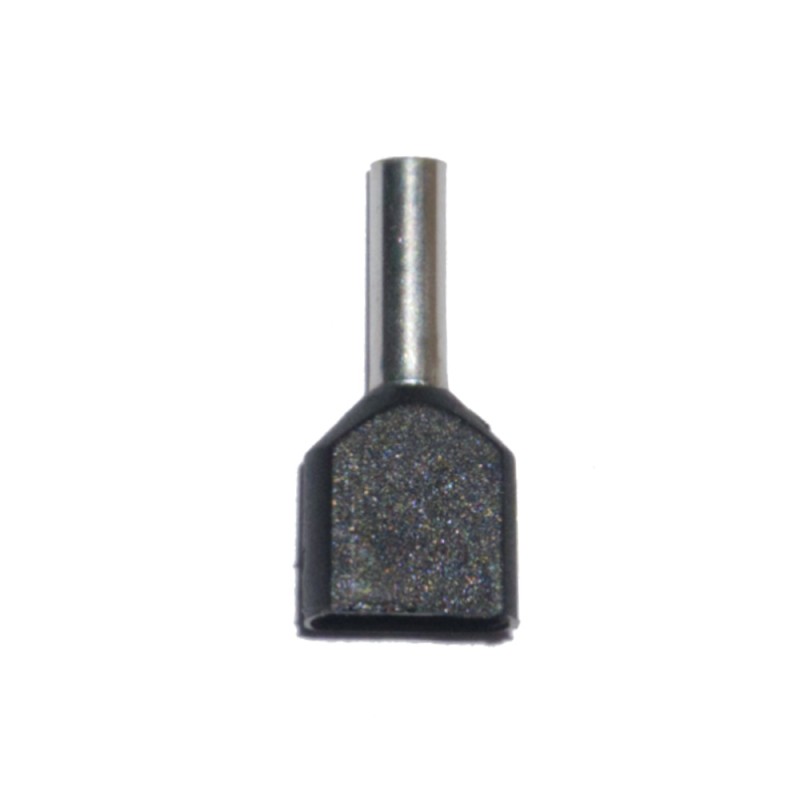 Puntera aislada 01,50 mm, doble, negra, 100 uds