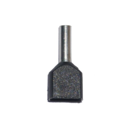 Puntera aislada 01,50 mm, doble, negra, 100 uds