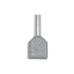 Puntera aislada 04,00 mm, doble, gris, 100 uds