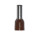 Puntera aislada 10,00 mm, marrón, 100 uds