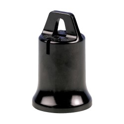 Portalámparas e-27 "provisional de obra" negro