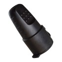 Base bipolar schuko negra con tapa y obturador 16 a 250 v (retractilada)